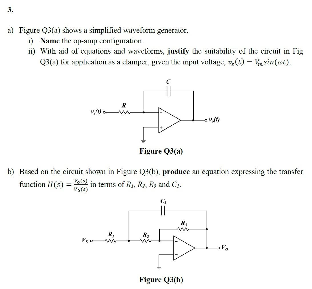 Solved 3. a) Figure Q3(a) shows a simplified waveform | Chegg.com