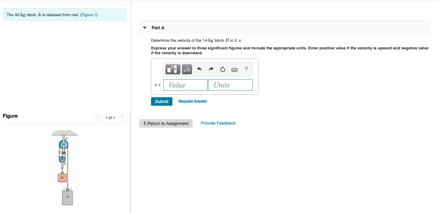 Solved The 40-kg Block A Is Released From Rest. (Figure 1) | Chegg.com