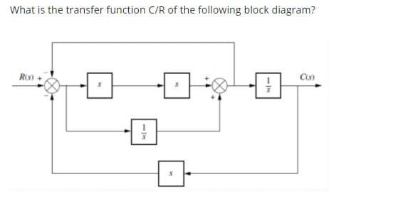 Solved What is the transfer function C/R of the following | Chegg.com