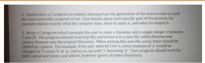 Solved 2. Explain how a C program is created, starting from | Chegg.com