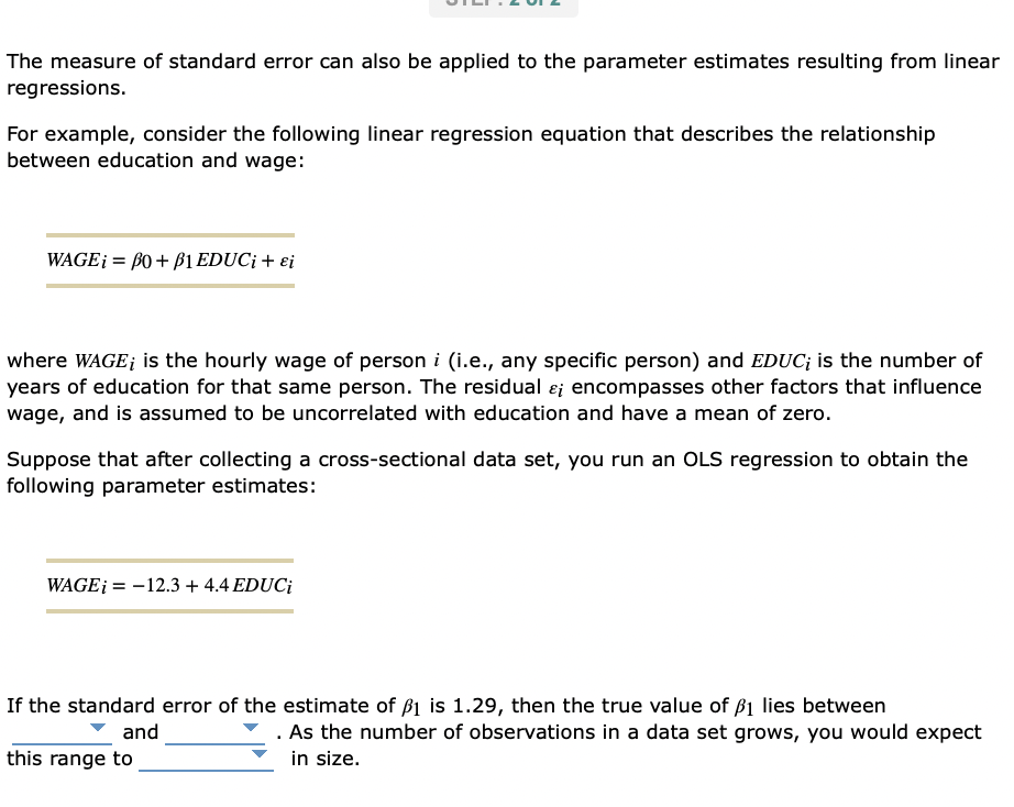 Solved The measure of standard error can also be applied to | Chegg.com