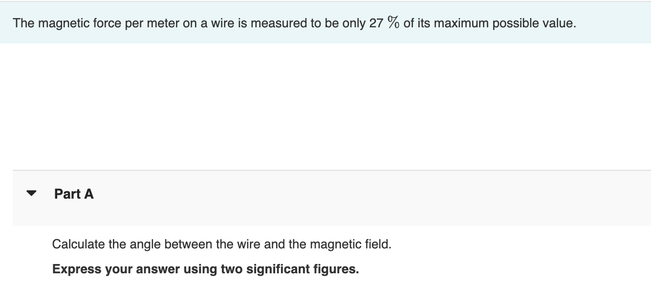 Solved The force per meter on a wire is measured to