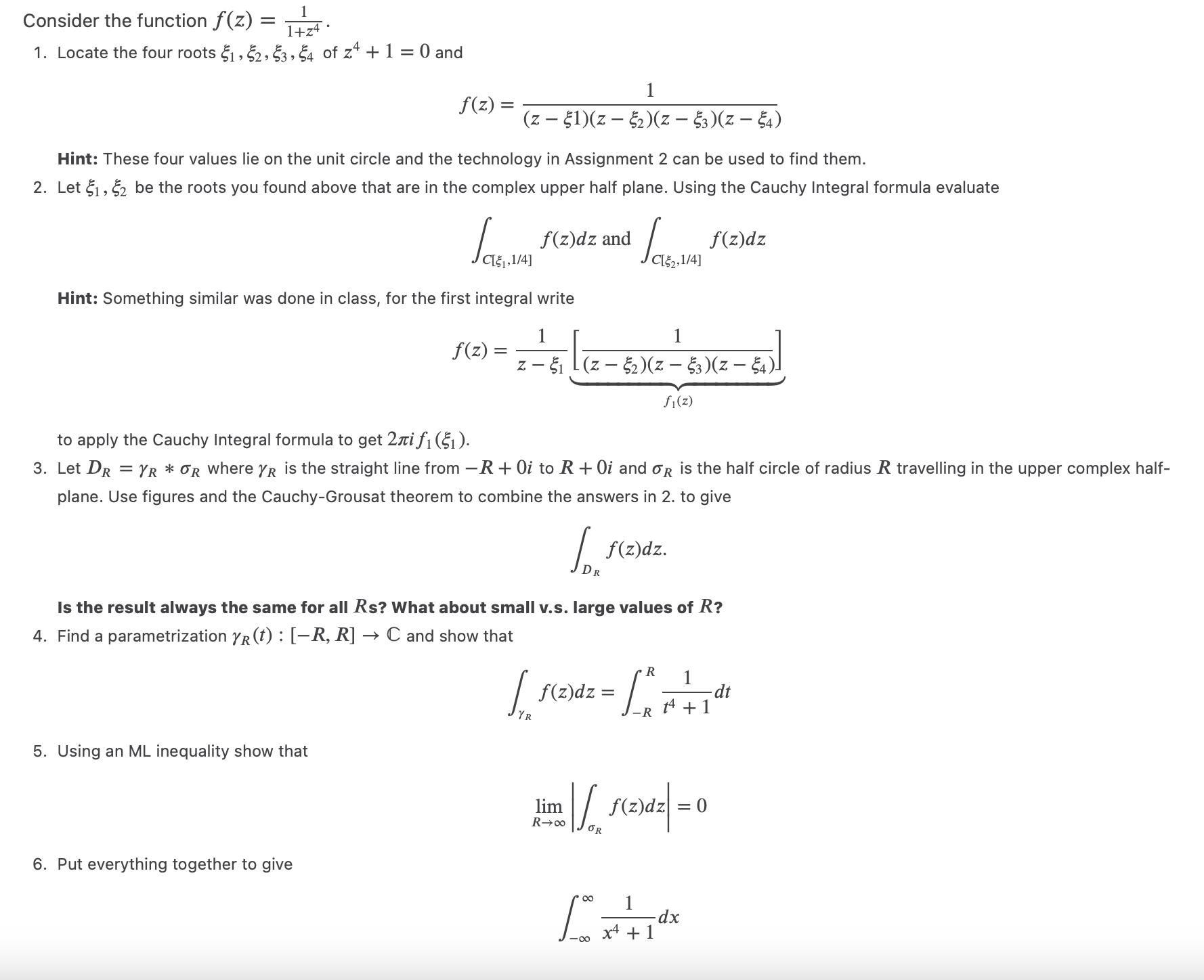 Solved Consider The Function F Z 1 Z41 1 Locate The Four