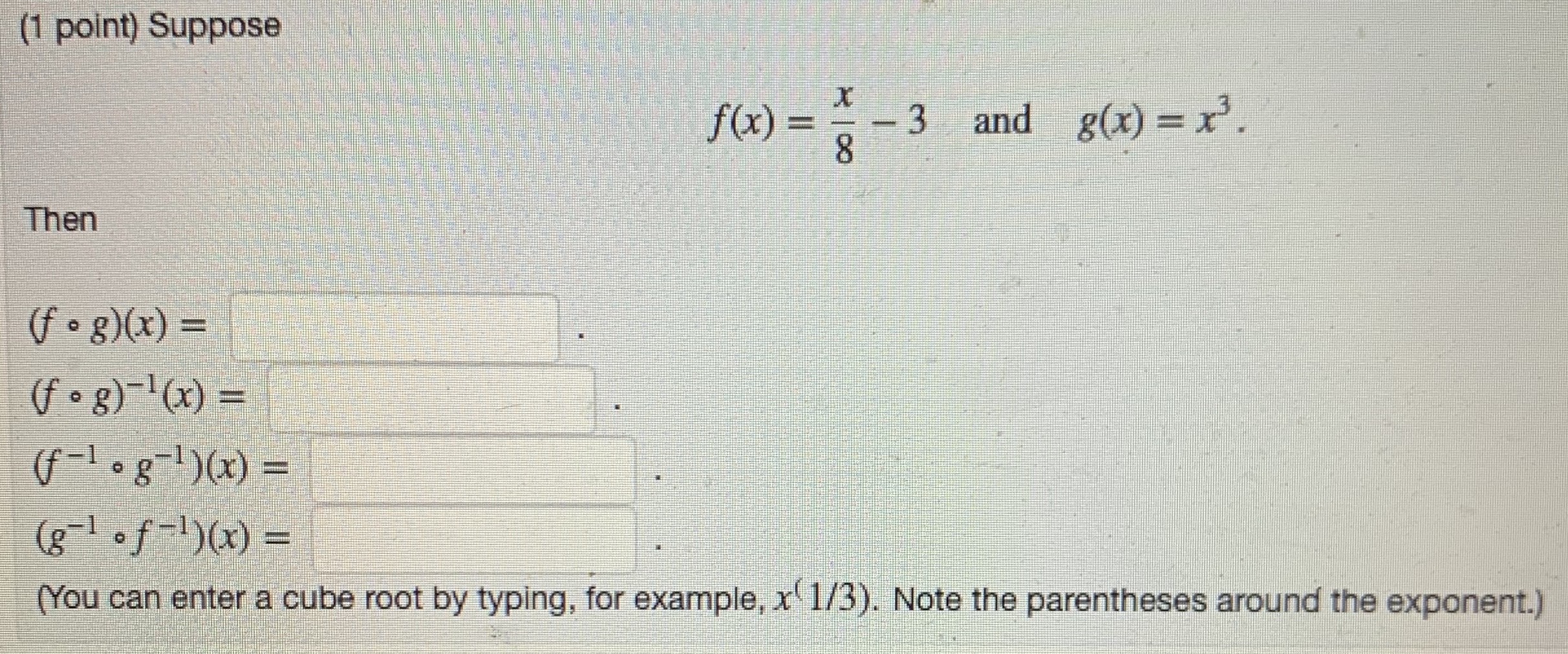 solved-1-point-suppose-f-x-3-and-g-x-x-then-chegg
