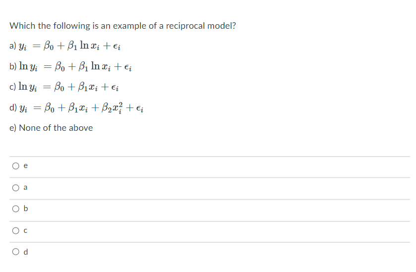 Solved Which the following is an example of a reciprocal | Chegg.com