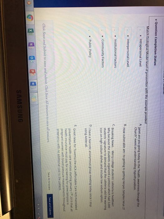 Solved Question Completion Status Intrapersonal Level Janet Chegg