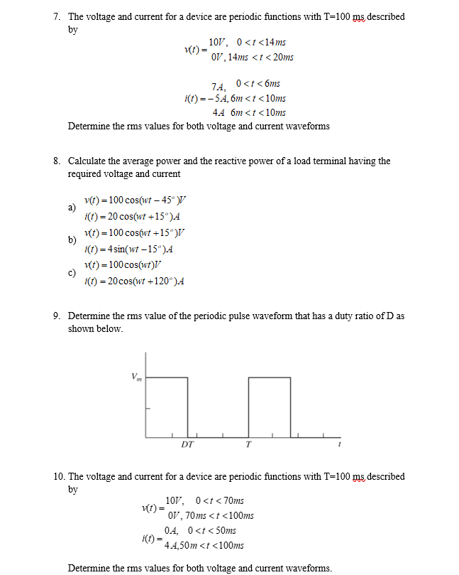 Solved 6. Find The Fourier Series Of The Waveforms In Figure 