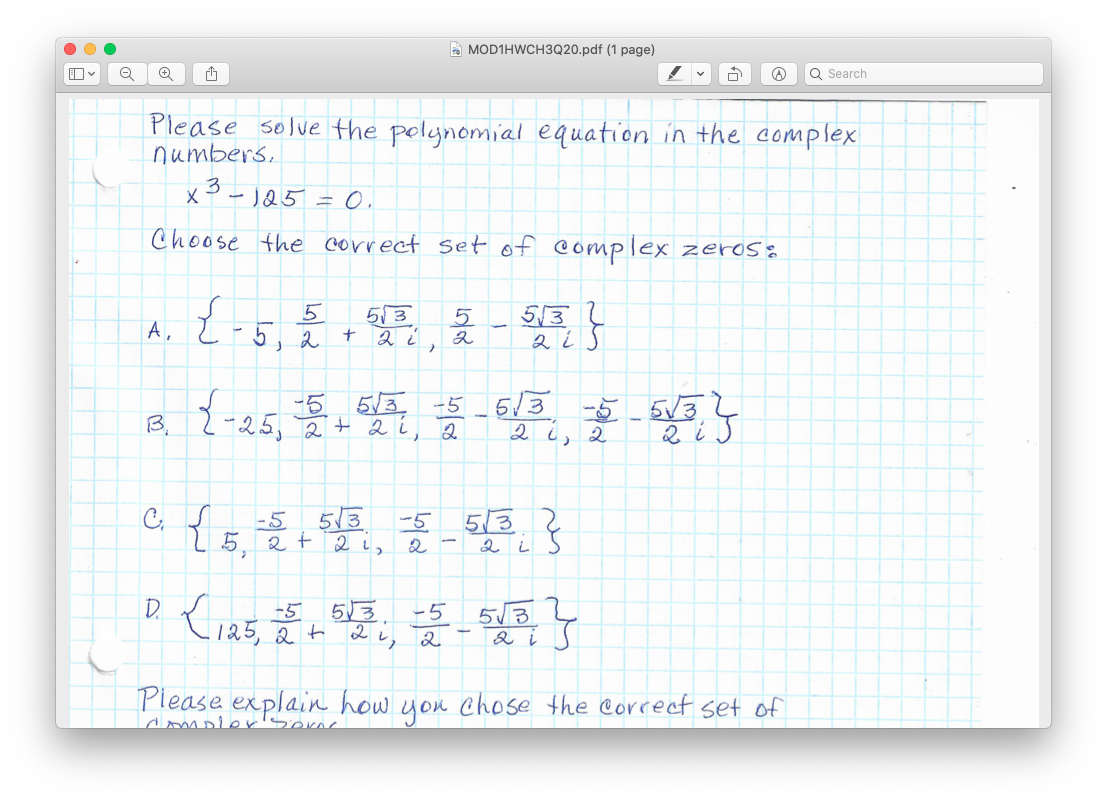 Solved Please Solve The Polynomial Equation In The Complex Chegg