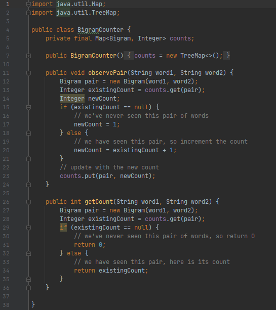 Solved I have started to work on the code for a | Chegg.com