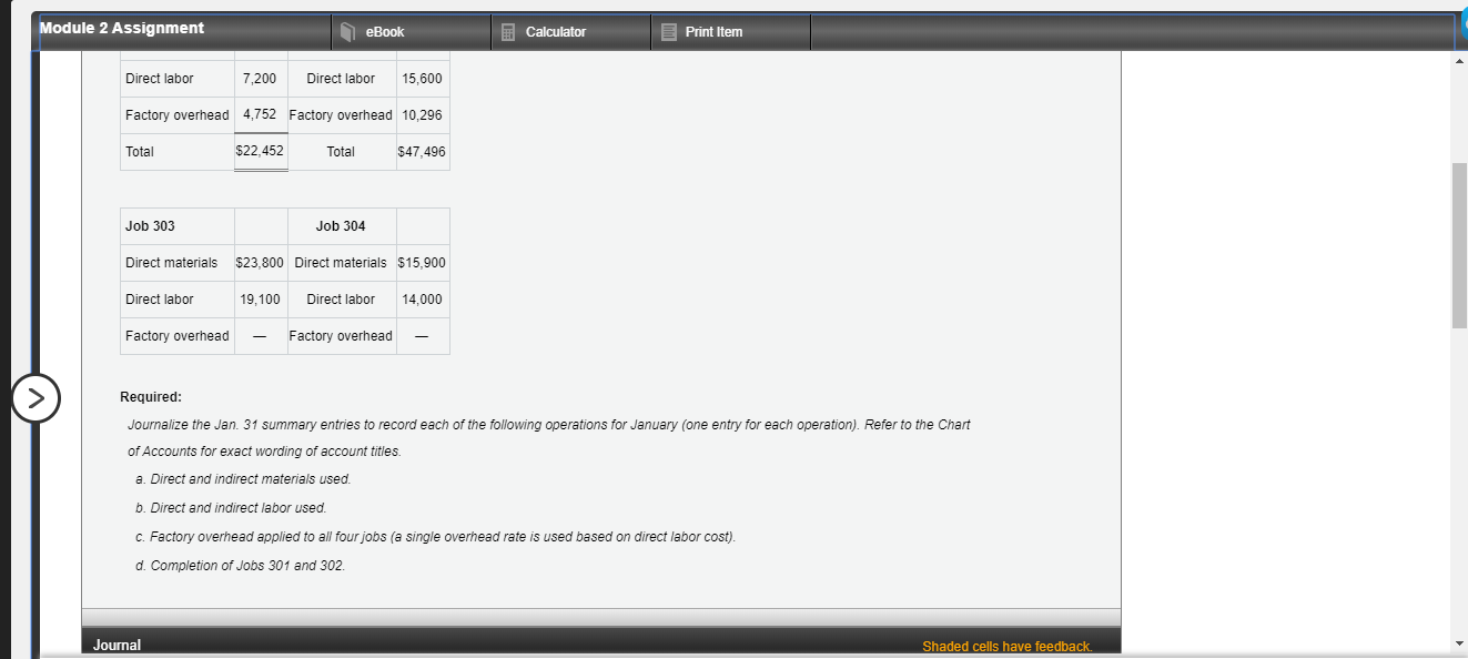 module assignment calculator