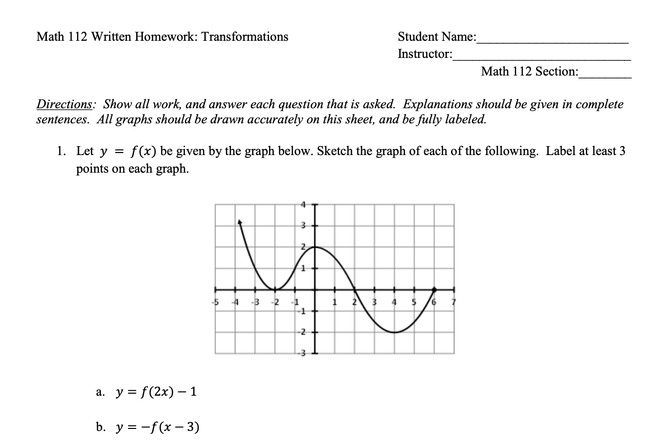 math 112 written homework transformations