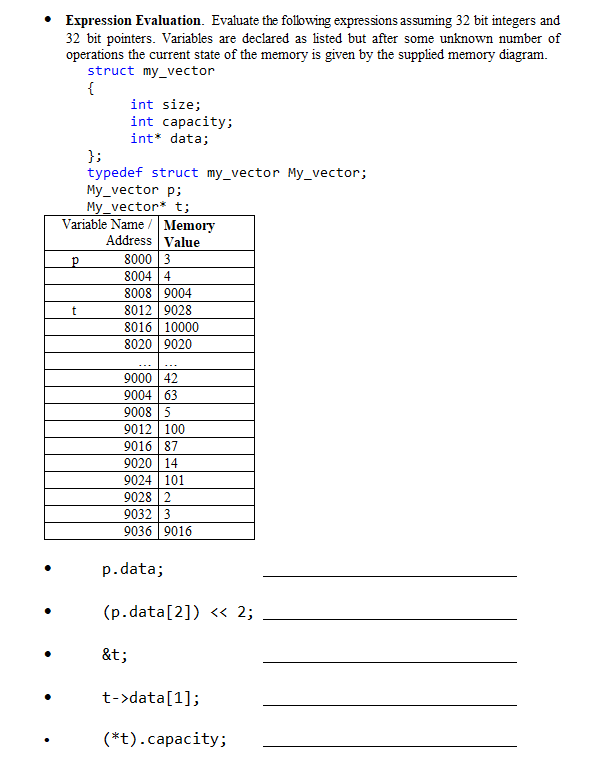 Solved • Expression Evaluation. Evaluate The Following | Chegg.com