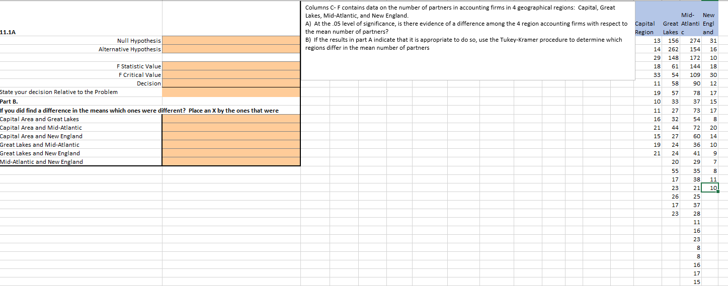 Solved Columns C F Contains Data On The Number Of Partner Chegg Com