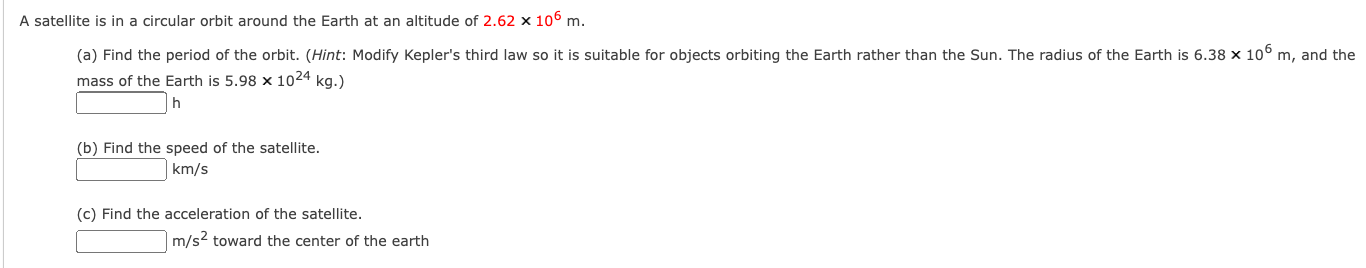 Solved A satellite is in a circular orbit around the Earth | Chegg.com