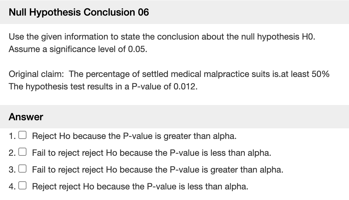Solved Use the given information to state the conclusion | Chegg.com