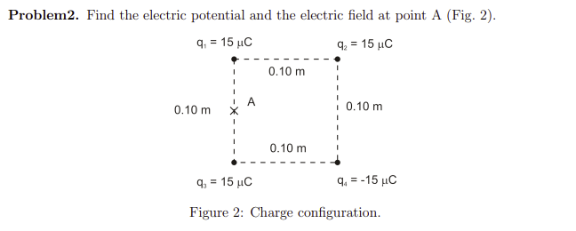 Solved Problem 2. Find the electric potential and the | Chegg.com