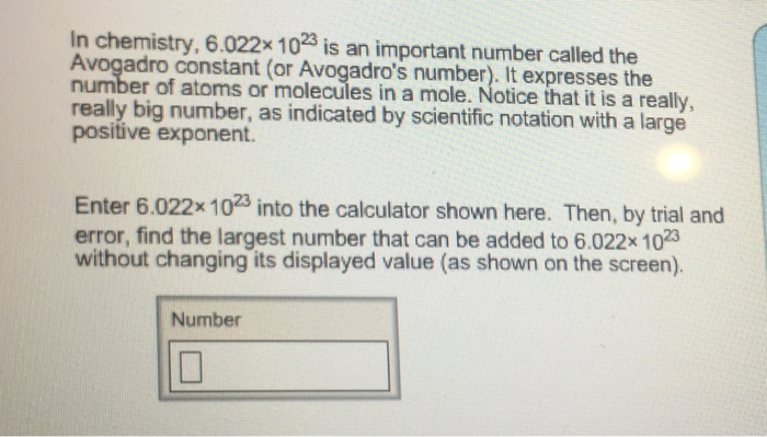 the number 6.02 x 10 23 is called