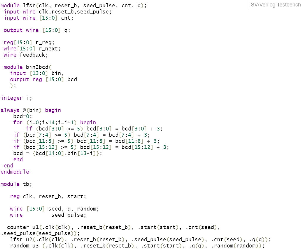 Solved This code used sequential circuits. I want to write | Chegg.com