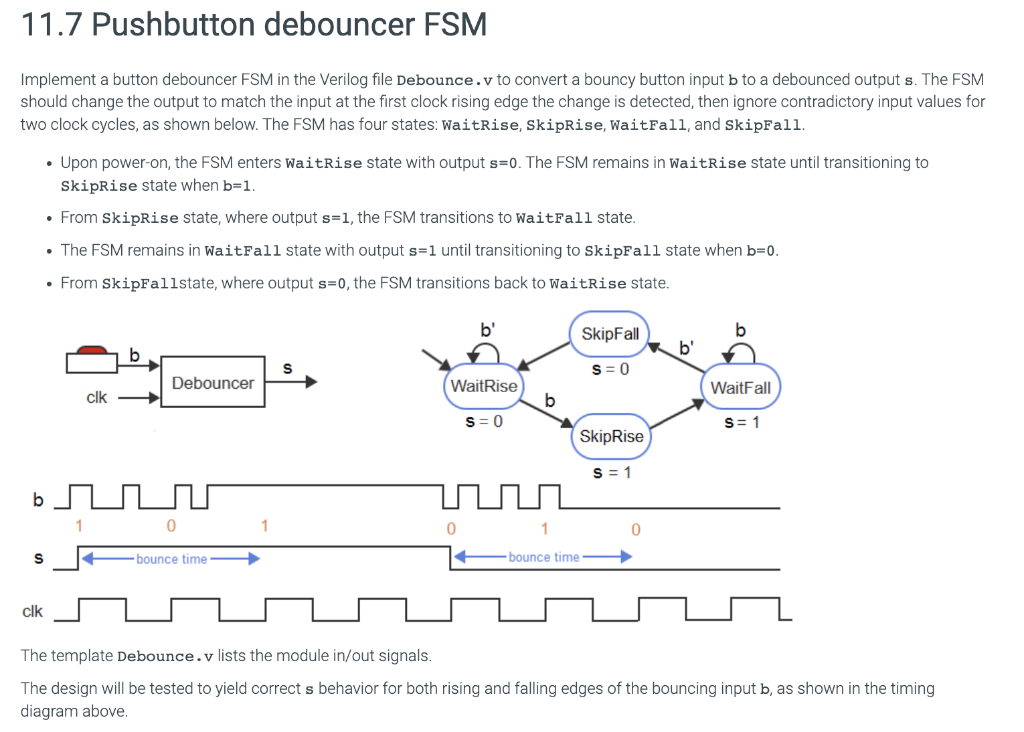 Debounce on a Pushbutton