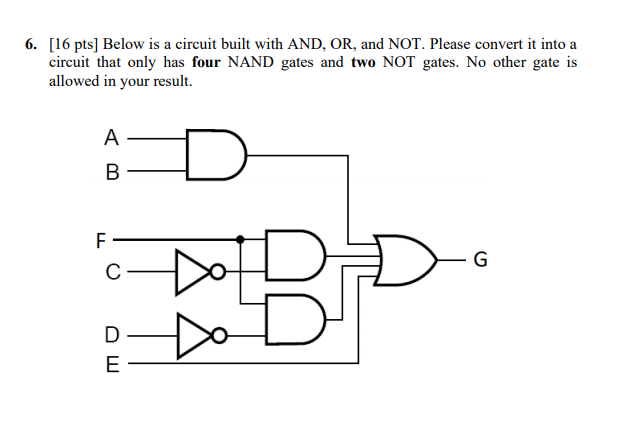 Solved Below Is A Circuit Built With AND, OR, And NOT. | Chegg.com