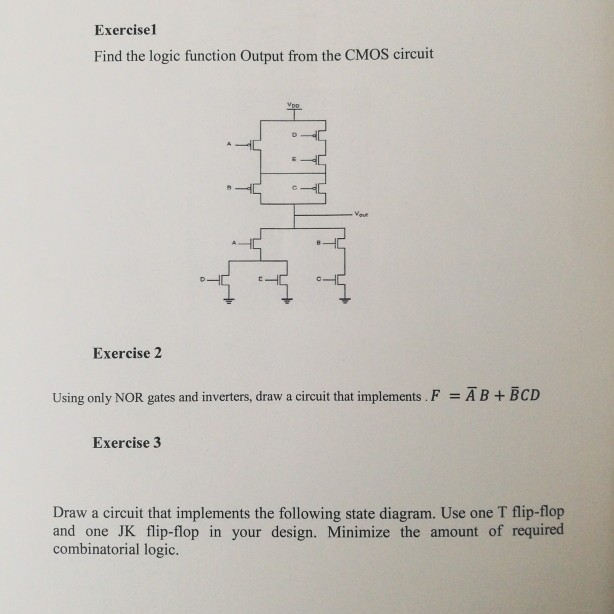 Solved Exercisel Find the logic function Output from the | Chegg.com