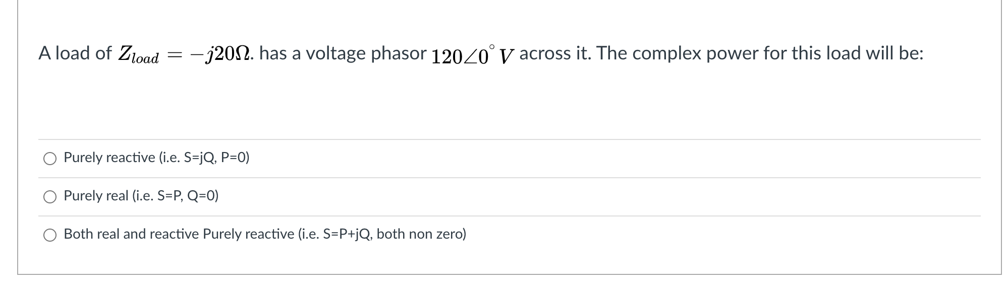 Solved A load of Zload = - 32012. has a voltage phasor | Chegg.com