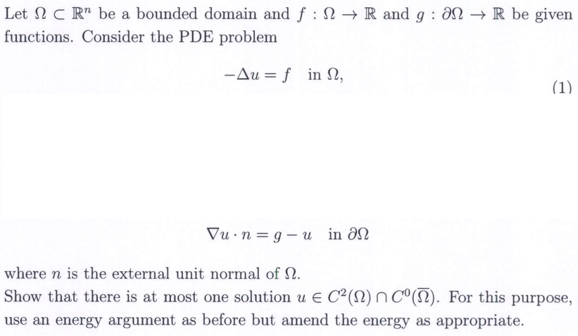 Solved Let Ω Rn be a bounded domain and f : Ω-, R and g : | Chegg.com