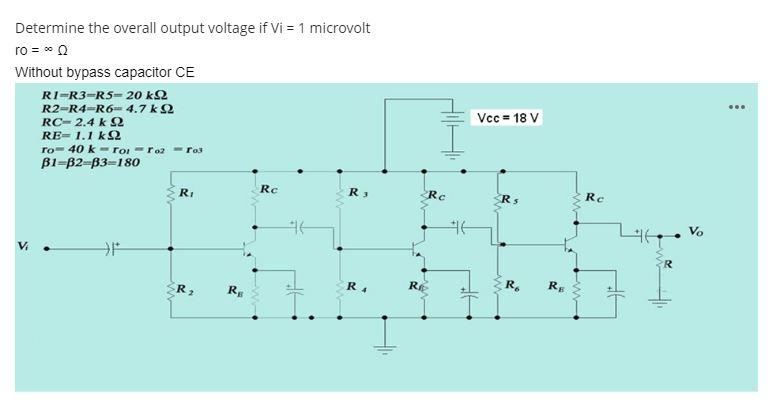 Solved Determine the overall output voltage if Vi = 1 | Chegg.com