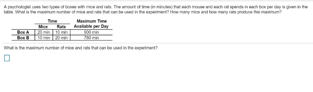 Solved A psychologist uses two types of boxes with mice and | Chegg.com
