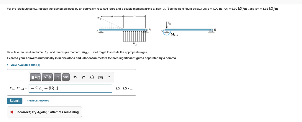 Solved For the left figure below, replace the distributed | Chegg.com