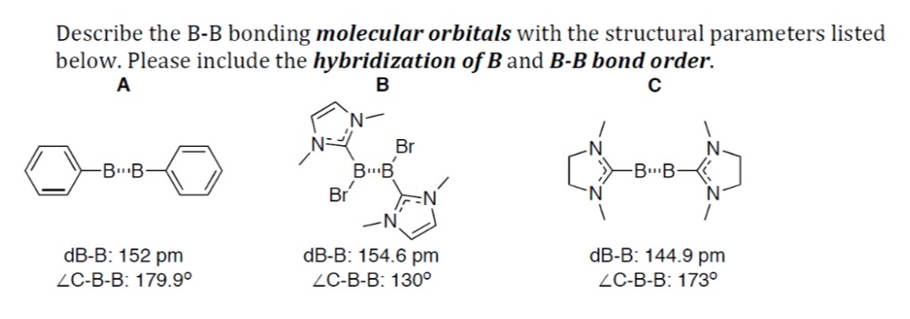 Solved Describe The B-B Bonding Molecular Orbitals With The | Chegg.com