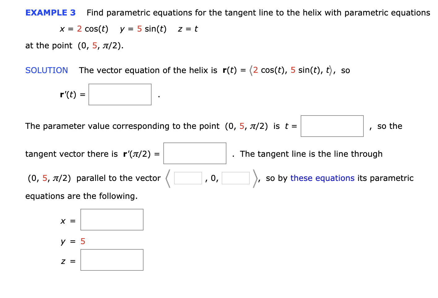 Solved Example 3 Find Parametric Equations For The Tangent 3488