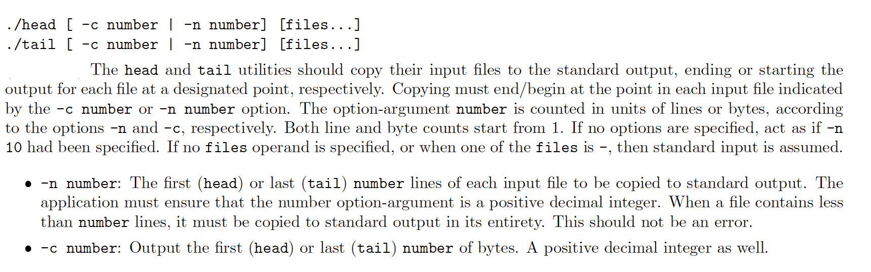 Create the programs head.cpp and tail.cpp in C++ that | Chegg.com