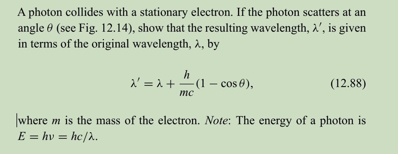 Solved A photon collides with a stationary electron. If the | Chegg.com