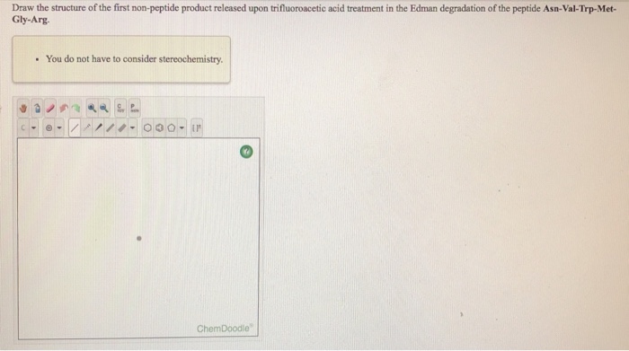 Solved Draw the structure of the first non-peptide product | Chegg.com