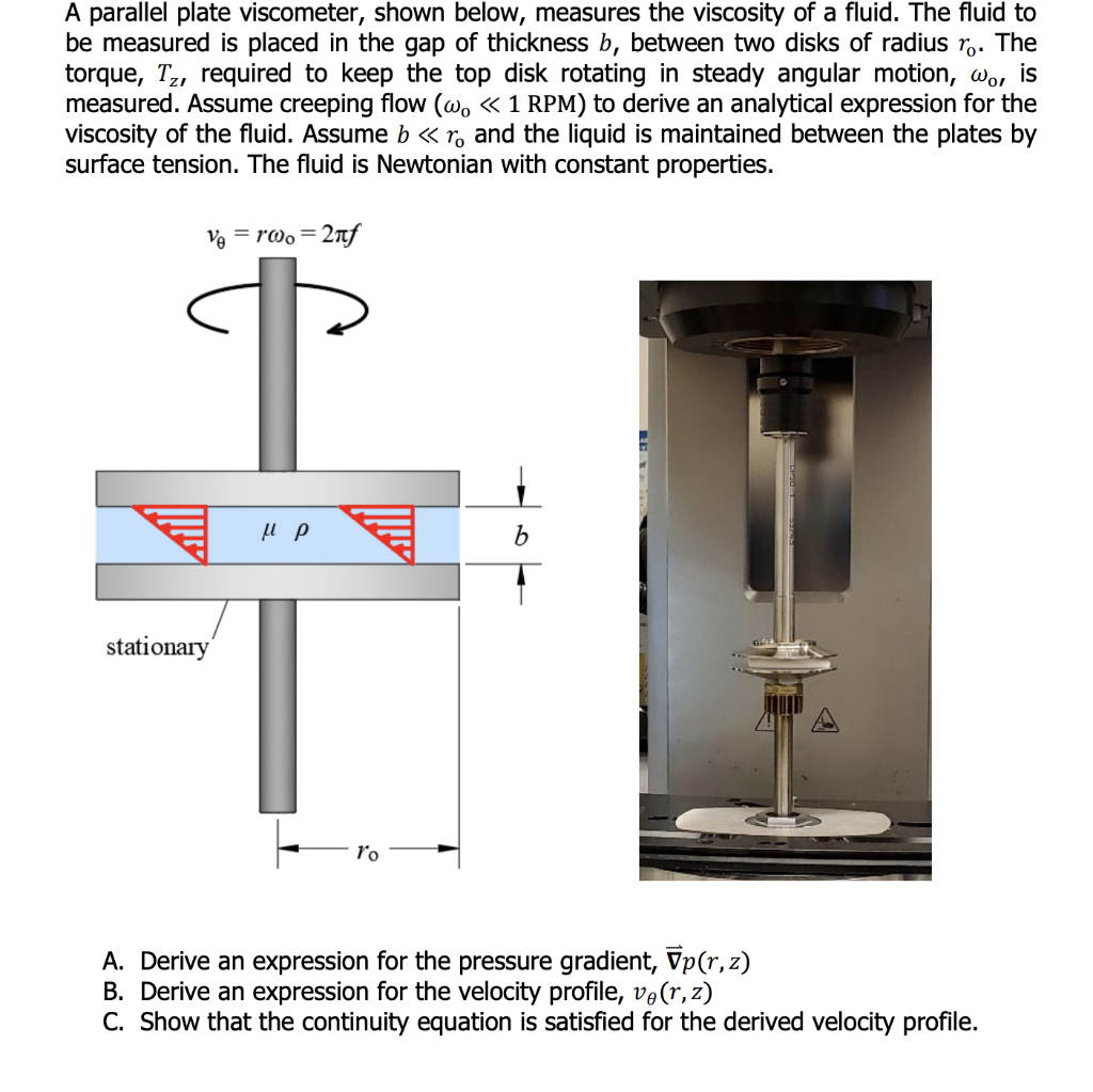 A parallel plate shown below, measures