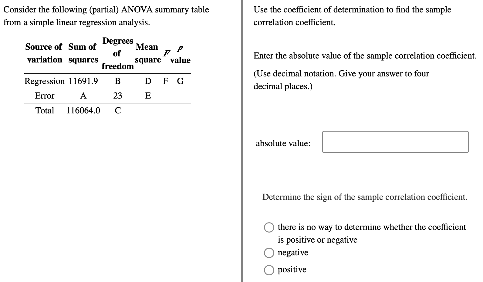 Solved Complete The ANOVA Table. Consider The Following | Chegg.com