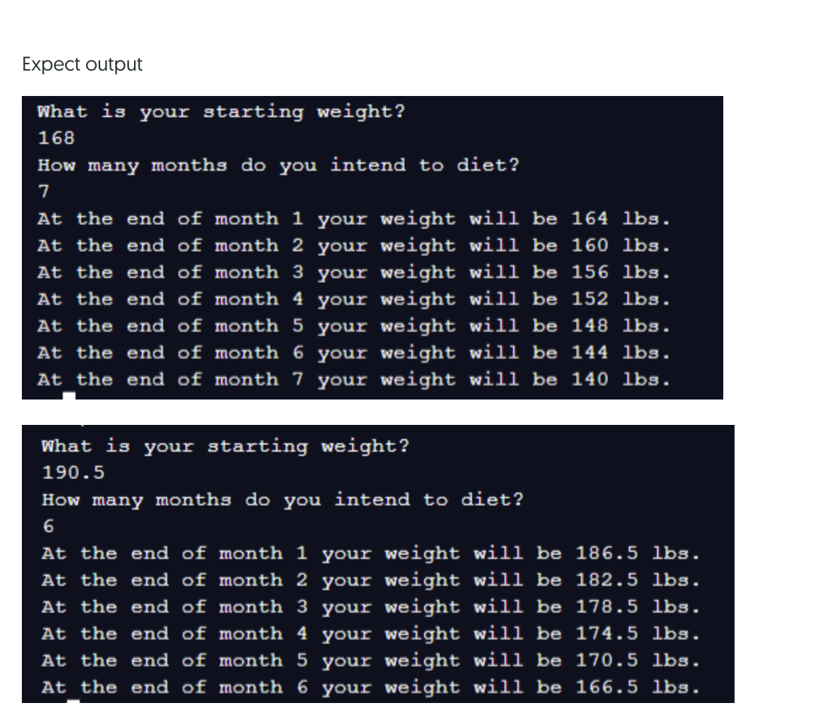 Solved In C Format PleaseWeight LossIf A Moderately Act