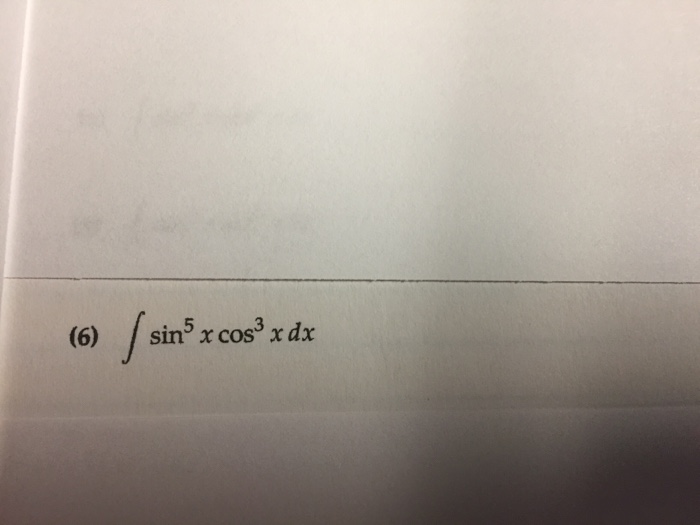 integral of sin^5x cos^3x