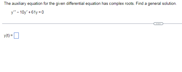 Solved The auxiliary equation for the given differential | Chegg.com