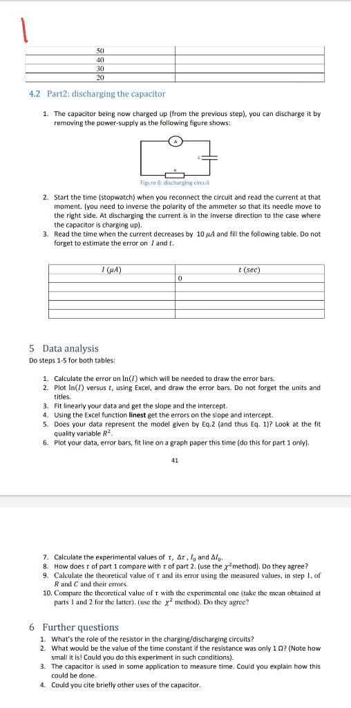 Solved 1 Aim of the experiment The purpose of this | Chegg.com