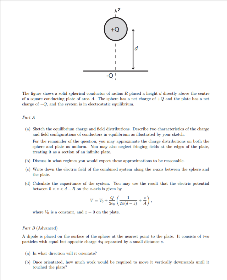Sphere Conductor Solved +Q -Q The figure shows a solid spherical conductor of | Chegg.com
