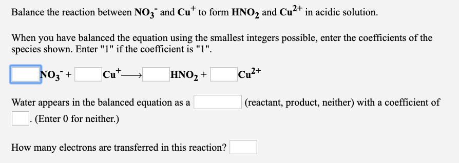 cu no3 2 nh3 balanced equation