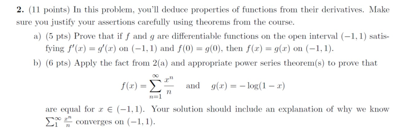 Solved It is a real analysis problem from | Chegg.com