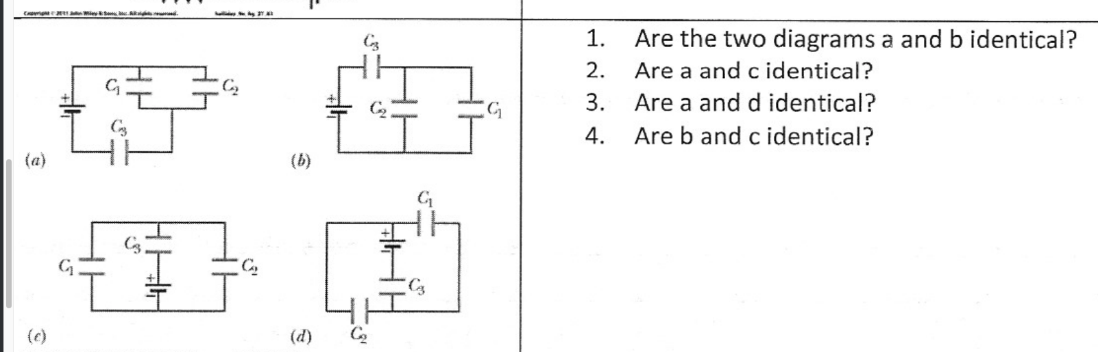 Solved G 1. 2. 3. 4. Are The Two Diagrams A And B Identical? | Chegg.com