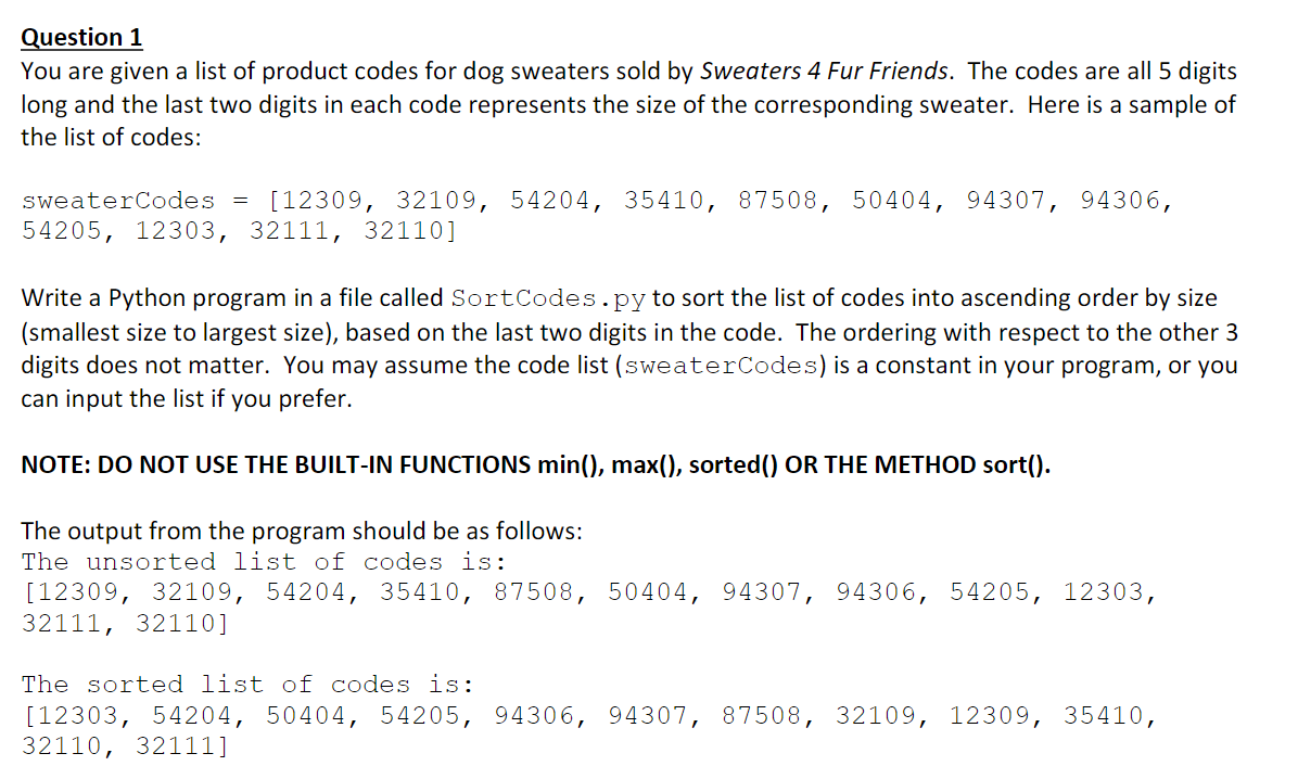 code sweaters