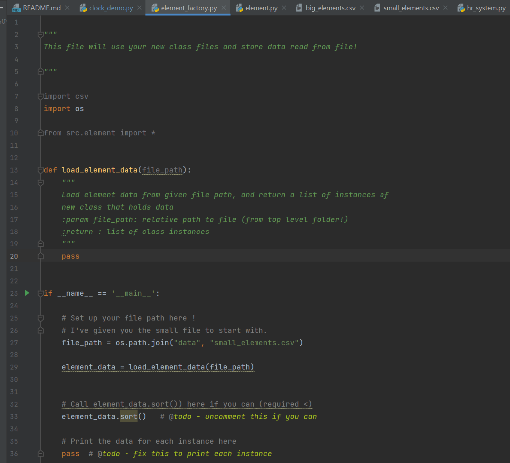 This file will use your new class files and store | Chegg.com