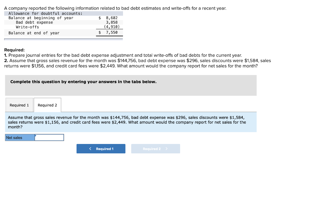 Solved A company reported the following information related