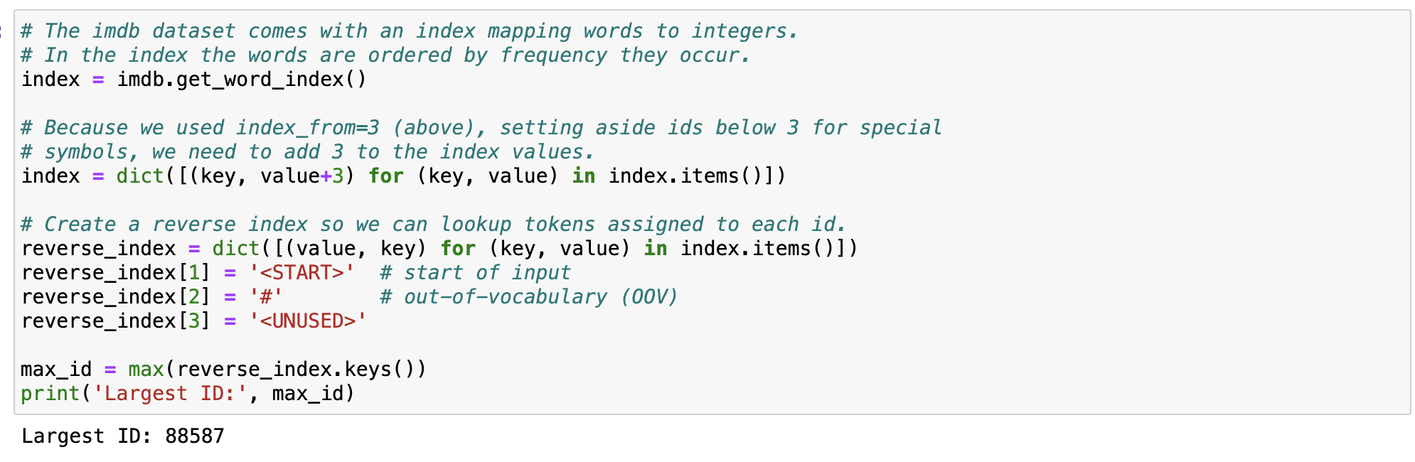 Solved (X_train, Y_train), (X_test, Y_test) = imdb.load_data | Chegg.com
