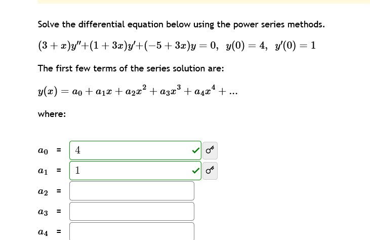 Solved Solve the differential equation below using the power | Chegg.com